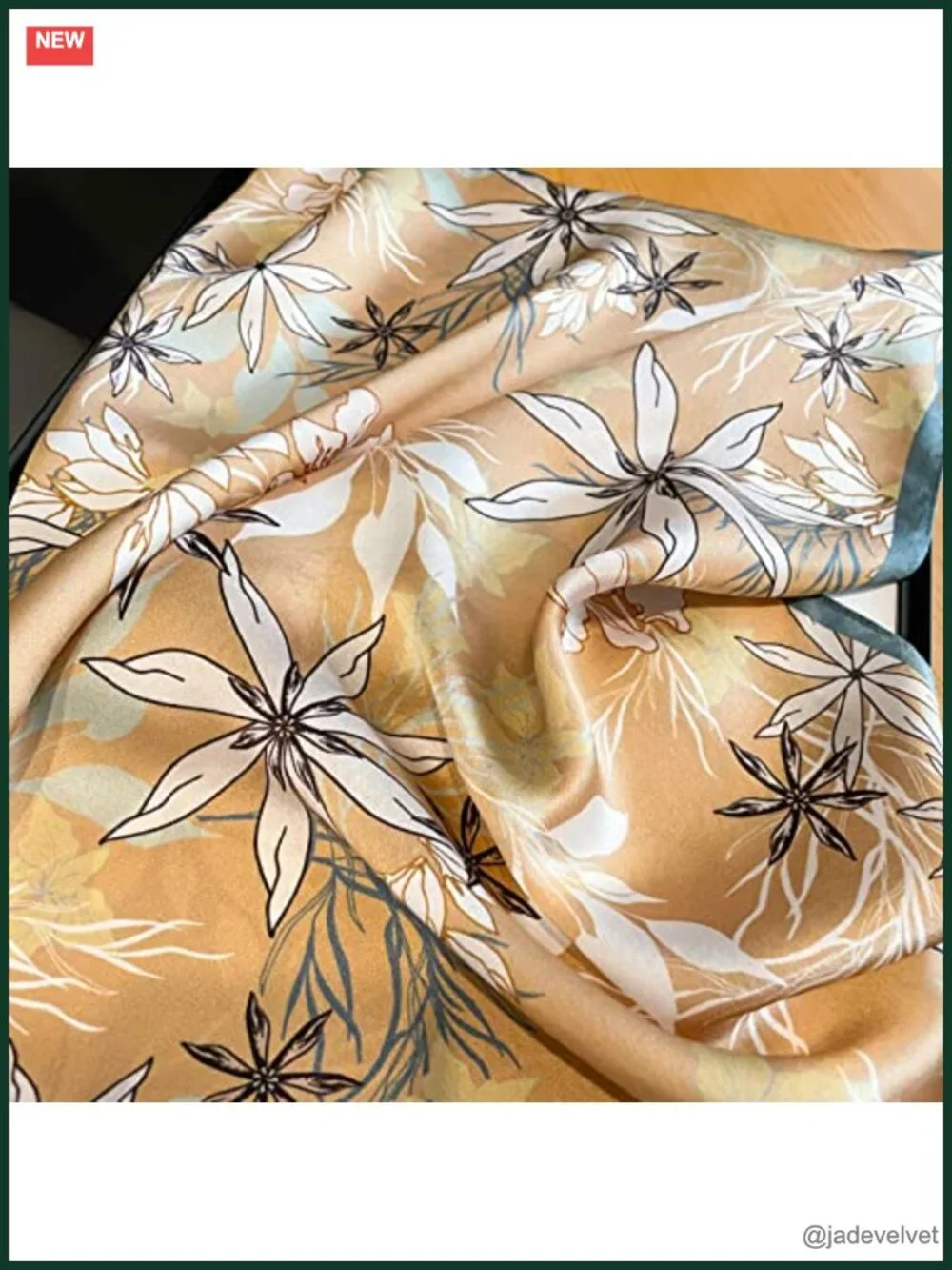 100% Pure Mulberry Silk Square Scarf 26